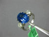ESTATE 5.74CT DIAMOND & AAA CEYLON SAPPHIRE 14KT WHITE GOLD OVAL ENGAGEMENT RING