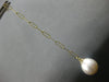ESTATE LARGE AAA SOUTH SEA PEARL 14KT YELLOW GOLD 3D MULITI LINK LONG HANGING EARRINGS