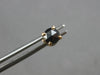 ESTATE 1.06CT BLACK DIAMOND 14KT ROSE GOLD 3D CLASSIC ROUND SCREWBACK EARRINGS