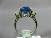 ESTATE 5.74CT DIAMOND & AAA CEYLON SAPPHIRE 14KT WHITE GOLD OVAL ENGAGEMENT RING