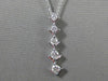 ESTATE LARGE .56CT DIAMOND 14K WHITE GOLD 5 STONE JOURNEY FLOATING PENDANT 17639