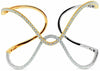 ESTATE LARGE 3.07CT DIAMOND 18K 2 TONE GOLD INFINITY LOVE KNOT X BANGLE BRACELET