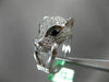 ESTATE LARGE .66CT DIAMOND & AAA DARK SAPPHIRE 18KT WHITE GOLD HAPPY TIGER RING