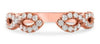 ESTATE .35CT DIAMOND 14KT ROSE GOLD 3D CLASSIC INFINITY TENSION LOVE RING