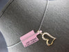 ESTATE .24CT DIAMOND 14KT YELLOW GOLD CLASSIC ROUND OPEN HEART FLOATING PENDANT