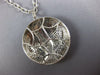 EXTRA LARGE 1.42CT WHITE & BLACK DIAMOND 18KT WHITE GOLD CIRCULAR GLOBE PENDANT