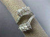 ESTATE WIDE .80CT DIAMOND 14KT WHITE GOLD INSERT WEDDING ANNIVERSARY RING #26107