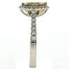 1.16CT WHITE & FANCY YELLOW DIAMOND 18KT 2 TONE GOLD 3D MARQUISE ENGAGEMENT RING