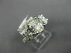 ESTATE 2.16CT DIAMOND 14KT WHITE GOLD 3D OVAL THREE STONE ENGAGEMENT RING #2184