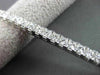 ESTATE WIDE 6.65CT PRINCESS CUT DIAMOND 18KT WHITE GOLD CLASSIC TENNIS BRACELET