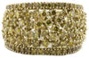 LARGE 2.37CT FANCY YELLOW DIAMOND 18KT YELLOW GOLD 3D MULTI ROW ANNIVERSARY RING
