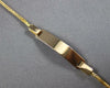 ESTATE 18KT YELLOW GOLD 3D CLASSIC ENGRAVEABLE BABY ID BRACELET #26906