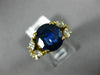 ESTATE LARGE 4.65CT DIAMOND & AAA SAPPHIRE 18KT YELLOW GOLD 3D ENGAGEMENT RING