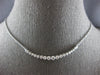 LARGE & LONG 1.15CT DIAMOND 14KT WHITE GOLD 3D GRADUATING V SHAPE BAR NECKLACE