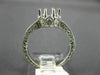 ANTIQUE .60CT DIAMOND 14KT WHITE GOLD FILIGREE SEMI MOUNT ENGAGEMENT RING #14833
