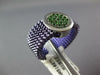 .48CT AAA TSAVORITE 14K WHITE GOLD CLUSTER FLEXIBLE INTERCHANGEABLE PENDANT RING