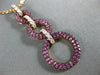 LARGE 2.16CT DIAMOND & AAA PINK SAPPHIRE 18KT ROSE GOLD CIRCULAR JOURNEY PENDANT