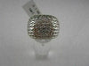 ANTIQUE WIDE 1.66CTW DIAMOND 18KT WHITE FILIGREE PAVE GOLD RING F/G VS/SI