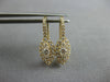 .66CT DIAMOND 14KT YELLOW GOLD 3D MARQUISE SHAPE HALO LEVERBACK HANGING EARRINGS