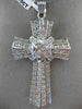 ESTATE MASSIVE 2.10CT DIAMOND 14K WHITE GOLD 3D HANDCRAFTED CROSS PENDANT #22919