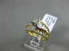 ESTATE LARGE 1.40CT ROUND PRINCESS BAGUETTE CUT DIAMOND 14K GOLD ENGAGEMENT RING