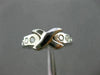 ESTATE WIDE .32CT ROUND DIAMOND 14KT WHITE GOLD X & O DESIGN LOVE RING #17451