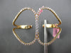 EXTRA LARGE 2.77CT DIAMOND 18KT ROSE GOLD DOUBLE TEAR DROP LOVE BANGLE BRACELET