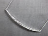 ESTATE LARGE .66CT DIAMOND 18K WHITE GOLD MULTI SWIRL TEAR DROP FLOATING PENDANT