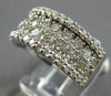 LARGE 1.97CT DIAMOND 14KT WHITE GOLD CLASSIC MULTI ROW WEDDING ANNIVERSARY RING