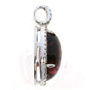 ESTATE 9.91CT DIAMOND & AAA CABOCHON PINK TOURMALINE 18KTWHITE GOLD OVAL PENDANT