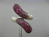 ESTATE WIDE 2.76CT DIAMOND & AAA PINK SAPPHIRE 18K WHITE & BLACK GOLD SNAKE RING