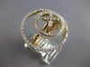 ESTATE EXTRA LARGE .95CT DIAMOND 14KT YELLOW GOLD FLOWER MULTI CIRCULAR FUN RING