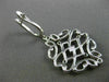 ESTATE 1.36CT DIAMOND 18KT WHITE GOLD 3D HEART INFINITY HUGGIE HANGING EARRINGS