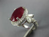 LARGE 12.15CT DIAMOND & AAA RUBY 14K WHITE GOLD OVAL ROUND & MARQUISE RING 26886