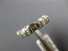 ESTATE 1.0CT DIAMOND 14KT WHITE GOLD 3D ROUND & BAGUETTE 2 ROW ANNIVERSARY RING