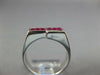 1.54CT DIAMOND & AAA RUBY 18KT WHITE GOLD 3D ROUND & PRINCESS DOUBLE SQUARE RING