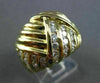 ESTATE LARGE 1.23CT ROUND DIAMOND 18KT YELLOW GOLD PYRAMID COCKTAIL RING #6349
