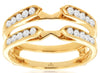 .50CT DIAMOND 14KT YELLOW GOLD 3D ROUND CHANNEL INSERT WEDDING ANNIVERSARY RING
