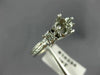 ANTIQUE .50CT DIAMOND 14KT WHITE GOLD 3 STONE SEMI MOUNT ENGAGEMENT RING #16334
