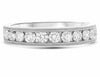 ESTATE .75CT DIAMOND 14KT WHITE GOLD 3D CHANNEL SEMI ETERNITY ANNIVERSARY RING