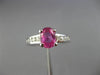 ESTATE 1.88CT DIAMOND & AAA PINK SAPPHIRE 14KT WHITE GOLD ENGAGEMENT RING #26004
