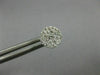 ESTATE .50CT DIAMOND 14KT WHITE GOLD 3D ROUND SOLITAIRE CLUSTER STUD EARRINGS