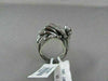 ANTIQUE WIDE FILIGREE FLOWER 3D 1.55CT DIAMOND 18KT BLACK AND WHITE GOLD RING