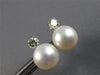 .23CT DIAMOND & AAA SOUTH SEA PEARL 14K WHITE GOLD 3D 8.5MM STUD EARRINGS #28290