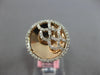 WIDE .38CT DIAMOND 14KT WHITE & ROSE GOLD ROUND FILIGREE WEB CIRCULAR FUN RING