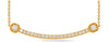ESTATE .28CT DIAMOND 14KT YELLOW GOLD 3D CLASSIC DOUBLE SQUARE BAR NECKLACE