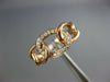 ESTATE .15CT DIAMOND 18KT ROSE GOLD 3D OVAL CLASSIC LINK FUN RING
