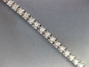 ESTATE WIDE 1.50CT DIAMOND 14KT WHITE GOLD 3D ROUND CLASSIC TENNIS BRACELET