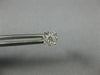 ESTATE .25CT DIAMOND 14KT 2 TONE GOLD ROUND SOLITAIRE HALO CLUSTER STUD EARRINGS