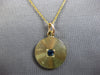 .10CT AAA SAPPHIRE 14KT YELLOW GOLD PRINCESS CUT SOLITAIRE UNISEX PENDANT #28216